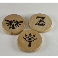 Legend Of Zelda Wood Gebrannte Magnete, 3Er Set | Brandmalerei / von HappyThoughts108