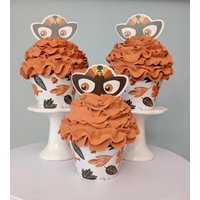 Gefälschte Sahne Cupcake Herbst Erntedank Dessert Tiered Tablett Dekor von HappyhatterTreasures