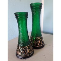 2 Vintage Walther Und Söhne Glasvasen von Happyhellenvintage