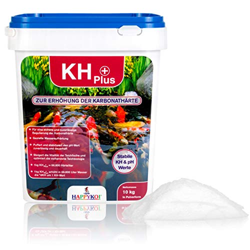 Happykoi® KH Plus - Erhöhung der Karbonathärte für stabile KH Wasserhärte & pH Werte im Koi Teich Schwimmteich (10,0 kg) von Happykoi