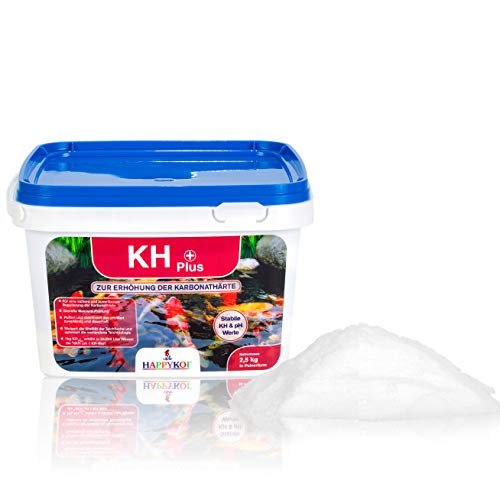 Happykoi® KH Plus - Erhöhung der Karbonathärte für stabile KH Wasserhärte & pH Werte im Koi Teich Schwimmteich (2,5 kg) von Happykoi