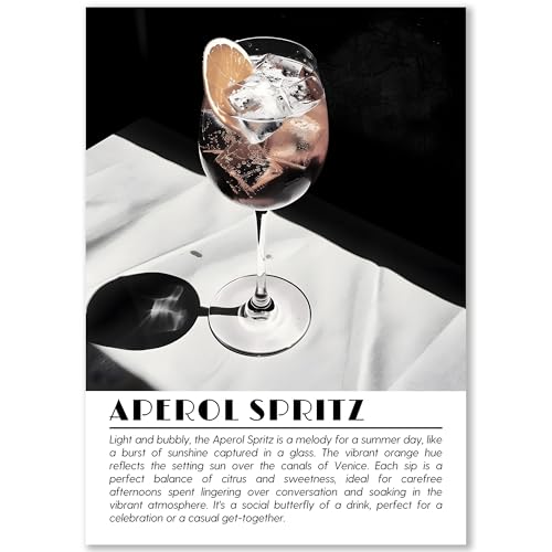 Happymotive – Aperol Poster Serie | 21 Designs, Aperol in Venedig & Rezept-Illustrationen | Wandbilder für Küche, Wohnzimmer & Bars | Premium Druck auf 300g Papier | DIN A3 & A4 von Happymotive