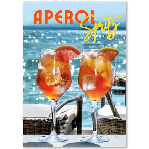 Happymotive – Aperol Poster Serie | 21 Designs, Aperol in Venedig & Rezept-Illustrationen | Wandbilder für Küche, Wohnzimmer & Bars | Premium Druck auf 300g Papier | DIN A3 & A4 von Happymotive