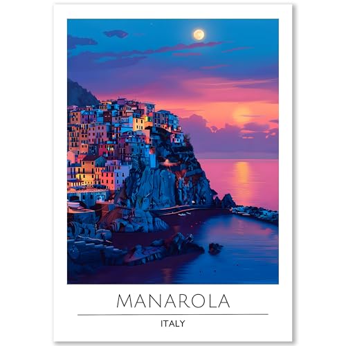 Happymotive Manarola Poster Deko Schlafzimmer | Wanddeko & Wandbilder Wohnzimmer | Aesthetic Room Decor | Bilder als Kunstdrucke in A2 40x60, A3 30x40, A4 20x30 300g Papier ohne Rahmen Happymotive Manarola Poster Deko Schlafzimmer | Wanddeko & Wandbilder Wohnzimmer | Aesthetic Room Decor | Bilder als Kunstdrucke in A2 40x60, A3 30x40, A4 20x30 300g Papier ohne Rahmen von Happymotive