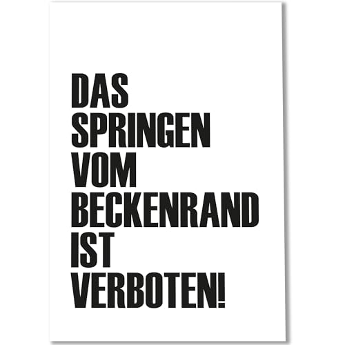 Happymotive Poster & Kunstdrucke – Bilder Badezimmer und Bad Deko, Toilette & Gäste-WC – stilvolle Wandgestaltung – A4 (20x30) Premium 300g Papier ohne Rahmen von Happymotive