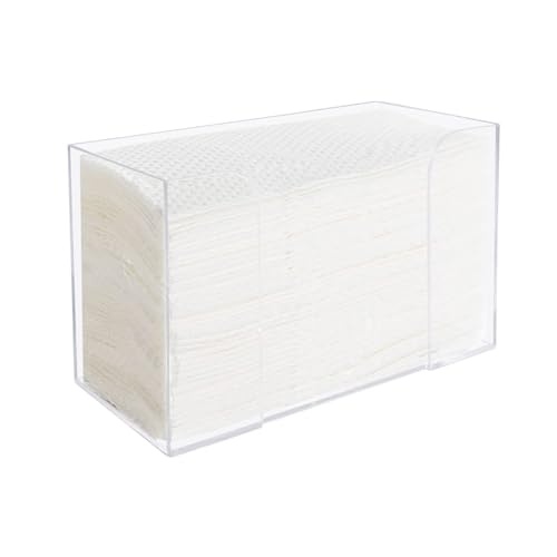 Happysnow Papier Handtuch für die Arbeitsplatte, Durchsichtiger Servietten Halter für GäSte HandtüCher, Geeignet für Z-Falz-, C-Falz oder Mehrfach Gefaltete Papier HandtüCher von Happysnow
