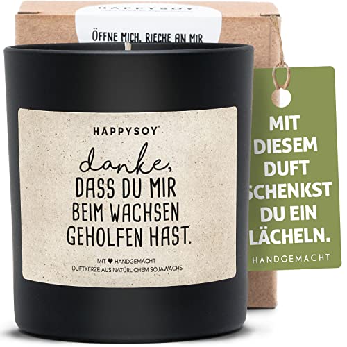 Danke sagen Duftkerze im Glas mit Spruch aus Soja - natürlich handgemacht nachhaltig - persönliches Geschenk beste Erzieherin bester Erzieher Kindergarten liebevolle Geschenkidee Dankeschön von Happysoy