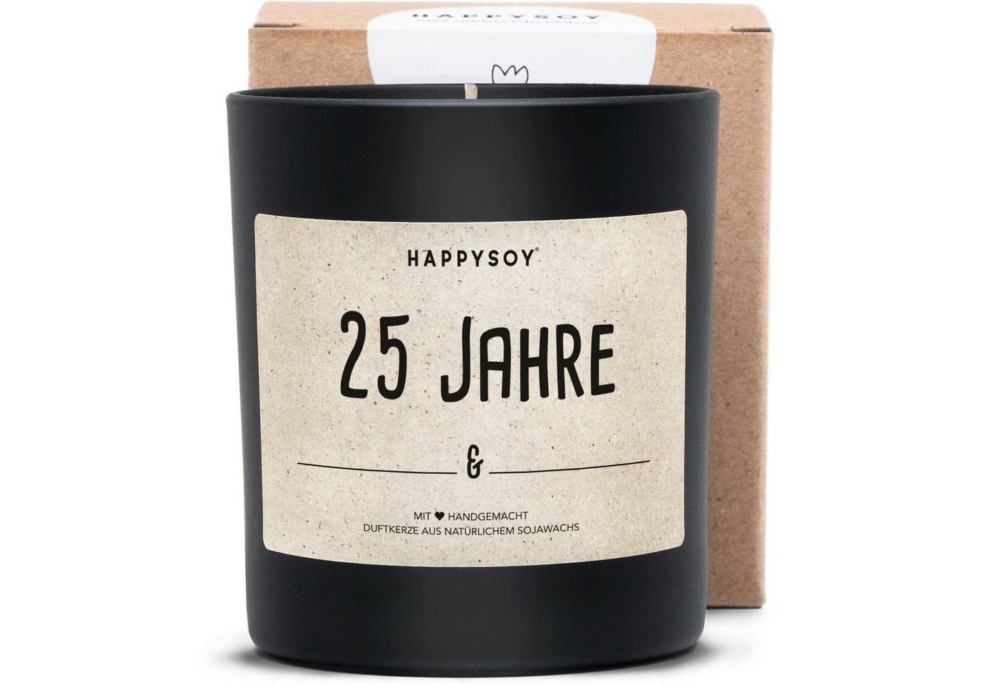 Happysoy Duftkerze Duftkerze - 25 Jahre _____ &_____ von Happysoy