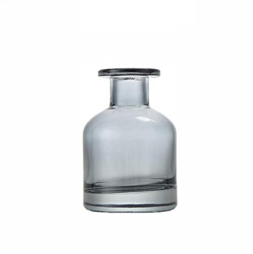 1 x 150 ml graue leere Glasdiffusor-Flasche f眉r Aromatherapie, Aufbewahrungsbeh盲lter, Duftzubeh枚r, Nachf眉ll-Aroma-Spender f眉r Heimwerker, -St盲bchen-Set f眉r 盲therische 脰le, Basteldekoration von Happyupcity