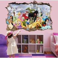 Prinzessin Charaktere Wandaufkleber Wandbild Poster Aufkleber Mädchenzimmer Büro Kinderzimmer Dekor von Happywallstickers