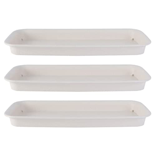 Blumenkübel Untersetzer Blumentopf- Untertassen Untertasse Tropftabletts Blument? Schale Topf Saftige Halterplatte für Innenr?ume Outdoor 3Pcs 27X10. 5Cm Pflanzkübel Untersetzer von Happyyami