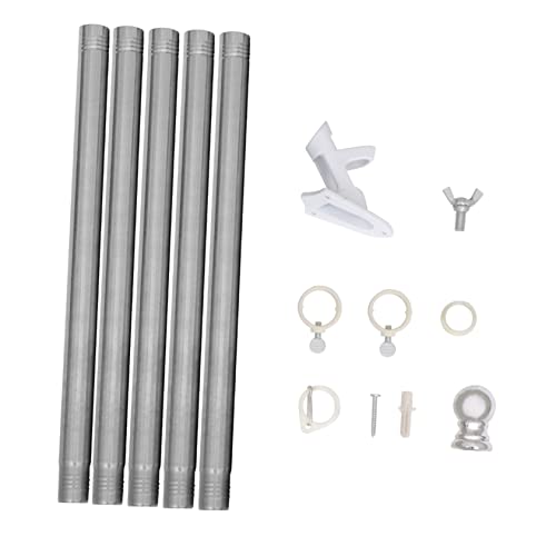Happyyami 1satz Gartenflaggenmast Mit Halterung Drehbarer Fahnenmast Aus Edelstahl Und Outdoor-flaggenkit Verhedderungsfreies Design Sockel Zufälliger Farbe von Happyyami