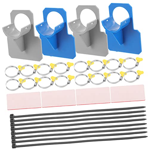 Happyyami 1 Satz Pool Schlauchhalter Set Teiliges Zubehör für Schwimmbad Schlauchschellen Folien und Kabelbindern Langlebig Rostfrei für Garten Pools von Happyyami