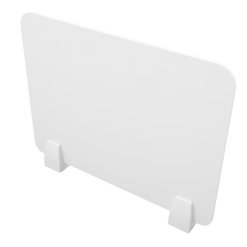 Happyyami 1 Satz Tischplatte Trennwände für Bürobildschirme Privatsphäre Schreibtisch Trennwand Büro Bildschirm Trennbrett für den Schreibtisch Niesschutzbrett PVC-Holz-Kunststoffplatte Weiß von Happyyami