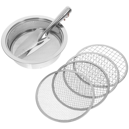 Happyyami 1 Set Gartenerdesieb: Edelstahl-Maschensieb mit Schaufel – Sieb für Sand, Erde, Kompost und Steinfiltration – Gartenbedarf für den Heimgebrauch Happyyami 1 Set Gartenerdesieb: Edelstahl-Maschensieb mit Schaufel – Sieb für Sand, Erde, Kompost und Steinfiltration – Gartenbedarf für den Heimgebrauch von Happyyami
