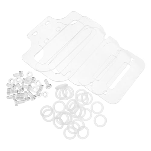 Happyyami 1 Set -hamsterkäfig-zubehörset – Transparente Schrauben Und Muttern Mit Dichtung Und Befestigungsplatten, Kompatibel Mit Kleinen Haustierkäfigen von Happyyami