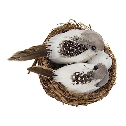 Happyyami 1stk Vogelnest Vogelnest Gartenvögel Nisten Vogelnestschmuck Vogel-Ei-Nest Miniaturvögel Zum Basteln Kleine Vogelstatuen Ostern Vogelnest Zweig Vogelnest Künstlich Betäuben Papagei von Happyyami