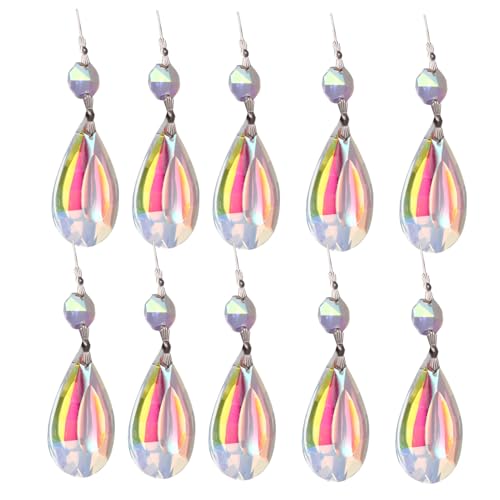 Happyyami 10stücke Kristallanhänger Für Kronleuchter in Loquat Form Hängende Dekoration Für Zuhause Und Auto Mit Feiner Textur Und Verarbeitung von Happyyami