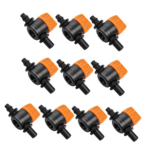 Happyyami 10 Stück Teiliges Mini Bewässerungsventil aus Robustem PP Wasserdichter Schlauchverbinder für Tropfbewässerungssysteme Installieren Langlebig und Energieeffizient für Garten und von Happyyami