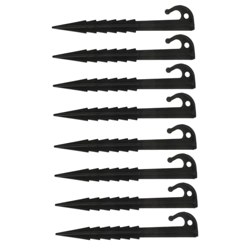 Happyyami 10 Stück Robuste Zeltheringe aus Kunststoff Winddicht Leichtgewichtig für Camping und Outdoor Aktivitäten 14,6cm Wiederverwendbare Bodennägel von Happyyami