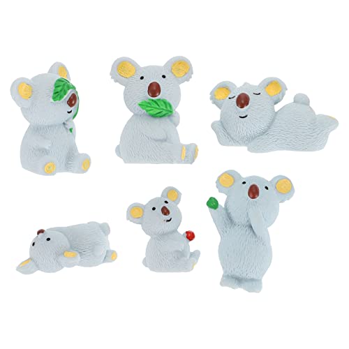 Happyyami 12 Stück Mini-Figuren kleines Tier Mini-Figur Koala Figur Mini-Spielzeuge aus der Kollektion Spielwaren für Kuchen Topper Spielzeug von Happyyami