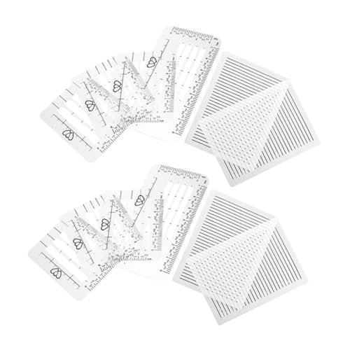 Happyyami 12stücke Briefumschlag-schablonen-Set Mit Geraden Linien Für Journaling Und Adressierung Kunststoffskalen Schreib-Kalligraphie-lineale Mehrzweck-bastelvorlagen Für Grußkarten Und b von Happyyami