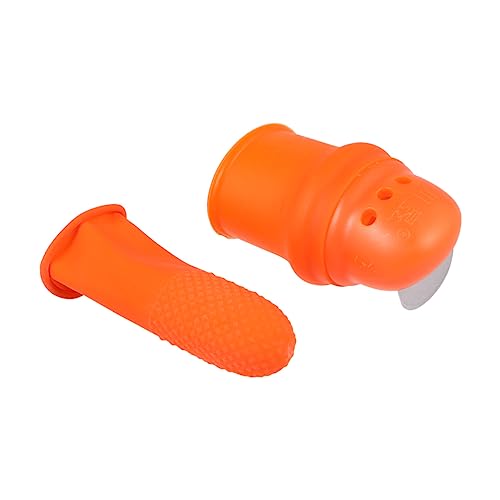 Happyyami Pflanze Gartenarbeit Werkzeug Silikon Finger Handschuhe Für Gemüse Obst Zitrus Zweige Orange Gelb von Happyyami