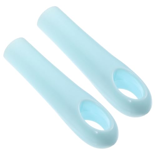 Happyyami 2 Stück Besenstiel Stangenrohrhülse Kehrmaschine Außenbesen Endkappe Besen Gartenbesen Bürste Besenstangengriff Griff Besenstangen Griff Staubwedel Ersatzbesenstiel Blau von Happyyami