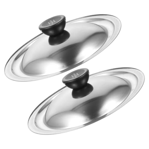 Happyyami 2 Stück Edelstahl Topfdeckel Ersatzdeckel für Kleine Töpfe Pfannen und Bratpfannen Hitzebeständig Langlebig Einfache Reinigung mit Aromaschutz für Vielseitiges Kochen von Happyyami