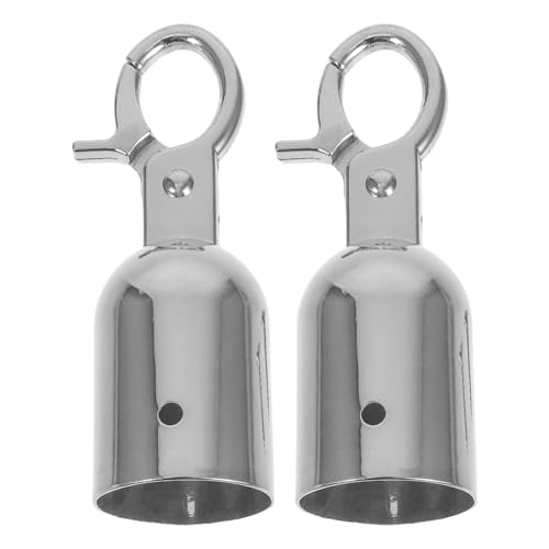 Happyyami 2 Stück Teiliges Seilendstopper mit Haken Silberne Metall kordelenden Vielseitig als Barriereseil endkappe und Absperrseil schnapphaken für Stabile Absperrungen und Happyyami 2 Stück Teiliges Seilendstopper mit Haken Silberne Metall kordelenden Vielseitig als Barriereseil endkappe und Absperrseil schnapphaken für Stabile Absperrungen und von Happyyami