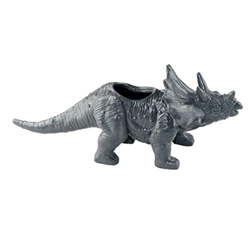 Happyyami Blumentopf Dinosaurierform Kreativer Triceratops Pflanztopf Aus Kunststoff Für Sukkulenten Und Kleine Blumen Für Zuhause Und Büro von Happyyami
