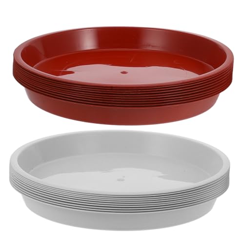 Happyyami 20 Stück Blumentopf Tablett wachsend klein Anlage Wasser Kindergarten pflanzentopf untersetzer Pflanzentopf Halter Pflanztopf Untersetzer Tabletts für Blumentöpfe Pflanzenschale pp von Happyyami