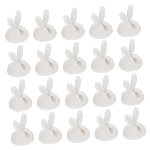 Happyyami 20 Stück Tpr Kabelclips Adorable Kabelhalter für Schreibtisch Selbstklebend für Kabelmanagement Passend für USB und Tv Kabel von Happyyami