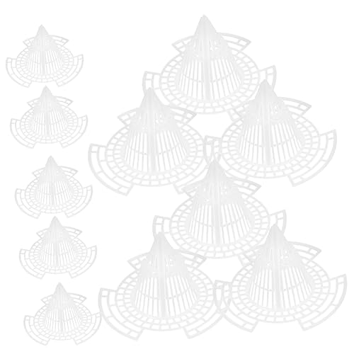 Happyyami 25St gartenwerkzeuge fußbodenmatte blumenmatte Blumenbelüftung pflanznetze Schlaglochschutz Poolreiniger Container Schlaglochsieb Entwässerungsdichtungen Pflanzmatten Plastik Weiß von Happyyami