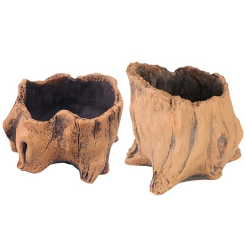 Happyyami 2stücke Vintage Zement Blumentöpfe Im Baumstamm-Design Robuste Pflanzer Für Sukkulenten Und Kleine Blumen Leicht Und Langlebig Für Außenbereich Happyyami 2stücke Vintage Zement Blumentöpfe Im Baumstamm-Design Robuste Pflanzer Für Sukkulenten Und Kleine Blumen Leicht Und Langlebig Für Außenbereich von Happyyami