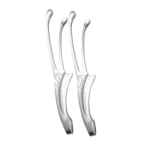 Happyyami 2stücke Edelstahl Lebensmittelklammer Buffetklammer Grillklammer Steakzange Praktisch Für Ausflüge Grillabende Täglichen Gebrauch von Happyyami