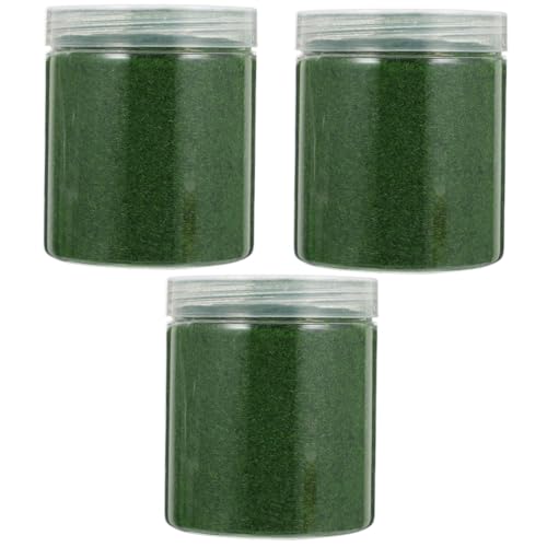 Happyyami 3 Stück 1 Moosrasenpulver Landschaftsbau Stütze DIY-simulationsmoos- Mini-gartengras Künstliches Pflanzenmoos Zen-gartenzubehör Statisches Gras Zug Kleiner Behälter Nylon Glas von Happyyami