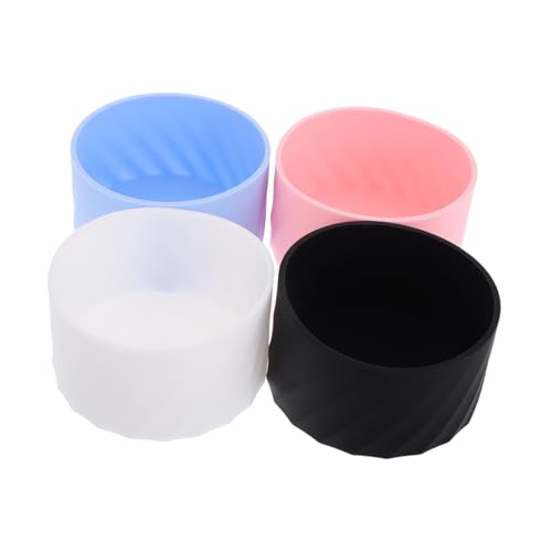 Happyyami 4 Stück Silikon Trinkbecher Hülle Antirutsch Hitzeisolierend für Sportflaschen und Reisebecher in Neutral Hellblau Leichter Schutz für Outdoor und Büro Wiederverwendbar Happyyami 4 Stück Silikon Trinkbecher Hülle Antirutsch Hitzeisolierend für Sportflaschen und Reisebecher in Neutral Hellblau Leichter Schutz für Outdoor und Büro Wiederverwendbar von Happyyami