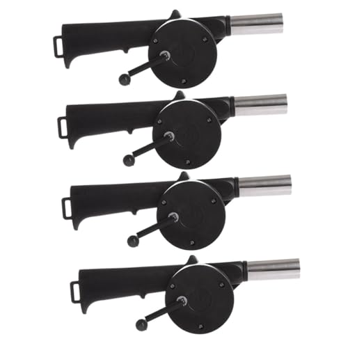 Happyyami 4 Stück Teiliges Handbetriebenes Outdoor blasgerät Tragbarer Bbq luftgebläseventilator aus Robustem Kunststoff und Metall Leichtes Grillzubehör für Camping und Kaminfeuer von Happyyami