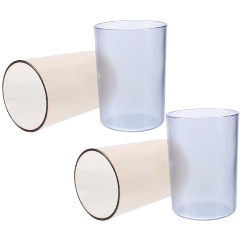 Happyyami 4Stücke Teiliges Zahnbürstenbecher und Trinkbecher für Zuhause Wiederverwendbare Badezimmerbecher aus Robustem Zahnpastabecher oder Aufbewahrungsbecher von Happyyami