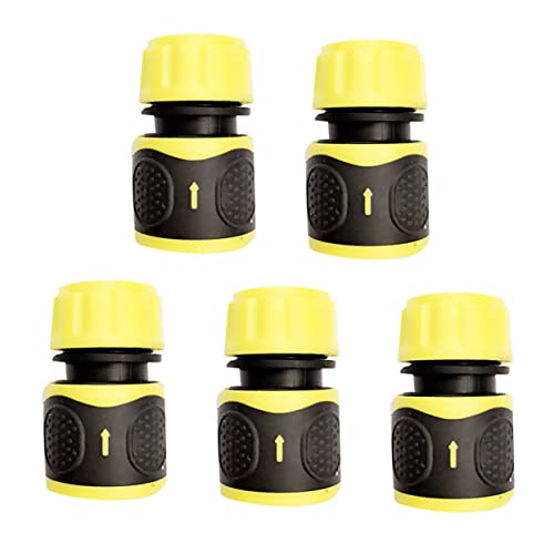 Happyyami 5st Adapter Sprinkler Wasserventil Wasserrohr Wasserabsperrventil Wasserhahnventile Tropfschlauch Gartenschlauchanschluss Düse Wasserhahnbelüfter Wasserschlauchtülle Yellow von Happyyami