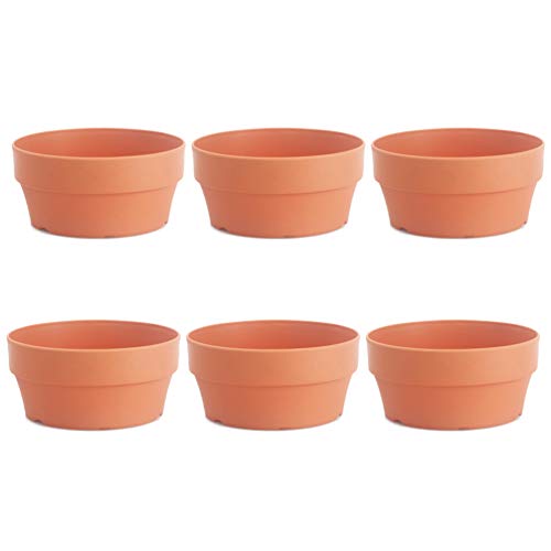 Happyyami 6stücke Teiliges Imitation Clay Blumentopf Runde Kunststoff-blumenbehälter Für Garten Und Indoor Für Sukkulenten Und Kleine Pflanzen Vielseitig Einsetzbar von Happyyami