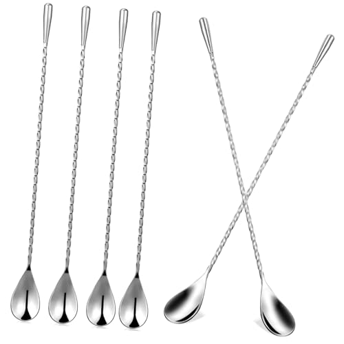 Happyyami 6 Stück Teiliges Edelstahl Cocktail Rührlöffel Lang mit Spiralmuster Rostfrei Ergonomisch Glatt für Eistee Kaffee und Mixgetränke Spülmaschinengeeignet Sicher und Griffig Happyyami 6 Stück Teiliges Edelstahl Cocktail Rührlöffel Lang mit Spiralmuster Rostfrei Ergonomisch Glatt für Eistee Kaffee und Mixgetränke Spülmaschinengeeignet Sicher und Griffig von Happyyami