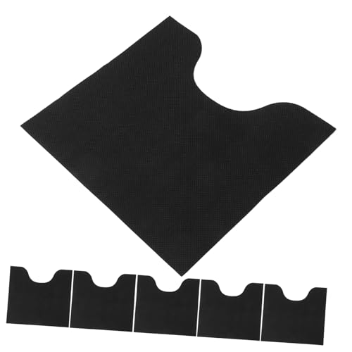 Happyyami 6 Stück Toilettentrainingsunterlage Schutz Pinkelfänger für die Toilette Saugfähig Urinal-Bodenmatten für den Toilettenboden schwarzer Badezimmerteppich Filz Black von Happyyami