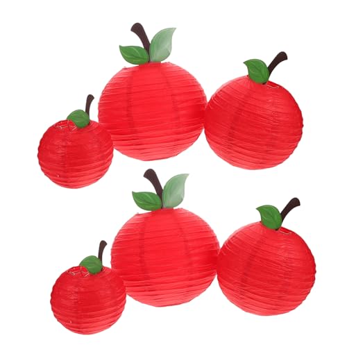 Happyyami 6stücke Rote Apfel-papierlaternen Hängedekorationen Für Klassenzimmer Schulanfang Geburtstagsparty Obst-deko Deckendekoration Apfelförmige Laternen Happyyami 6stücke Rote Apfel-papierlaternen Hängedekorationen Für Klassenzimmer Schulanfang Geburtstagsparty Obst-deko Deckendekoration Apfelförmige Laternen von Happyyami