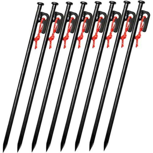 Happyyami 8 Stück Teiliges Zelthering aus Robustem Metall Lange Bodenpfähle mit Glatter Oberfläche Windfeste Zeltnägel für Camping Strand Pavillons Inklusive Praktischem Aufbewahrungsbeutel Happyyami 8 Stück Teiliges Zelthering aus Robustem Metall Lange Bodenpfähle mit Glatter Oberfläche Windfeste Zeltnägel für Camping Strand Pavillons Inklusive Praktischem Aufbewahrungsbeutel von Happyyami