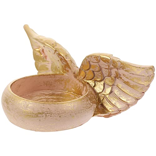 Happyyami Angel Wings Leuchter Kerzenhalter Für Bankette Hochzeits-herzstück Rustikales Kerzentablett Teelichtglas Engelsflügel Tischdekoration Konisch Tischgesellschaft Marionette Harz von Happyyami