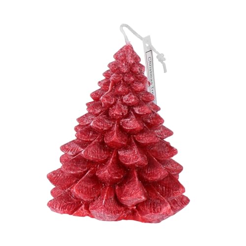 Happyyami Aromatherapie Weihnachtsbaumschmuck Weihnachtswachskerze Mini Weihnachtsbaum Weihnachts Aromatherapie Kerze Duftkerze Weihnachtsdekor Weihnachtsbaum Kerzendekoration Rot von Happyyami
