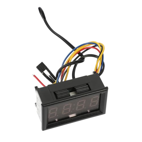 Happyyami Auto Digitaluhr Thermometer Spannungsmessgerät mit -anzeige Grün Präzise Temperatur Voltanzeige Einfache Installation im Zigarettenanzünder Klare Ablesbarkeit bei Nacht von Happyyami