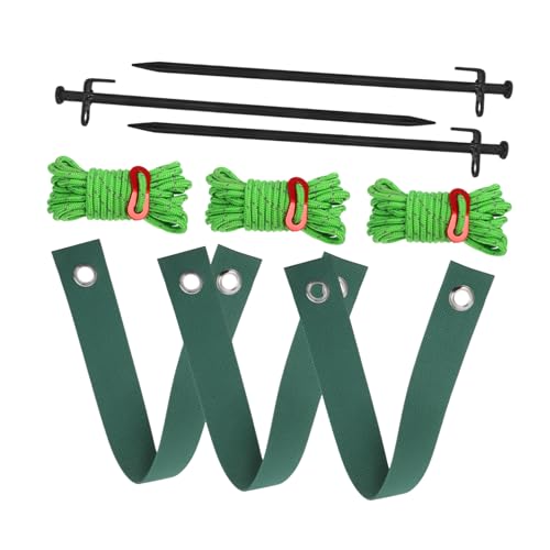Happyyami Robustes Baumstützset 3-teiliges Baumstützset Aus Metall Verstellbare Baumbefestigungsgurte Wetterfeste Gartenpfahlgurte Baumstabilisierungsset für Den Außenbereich von Happyyami